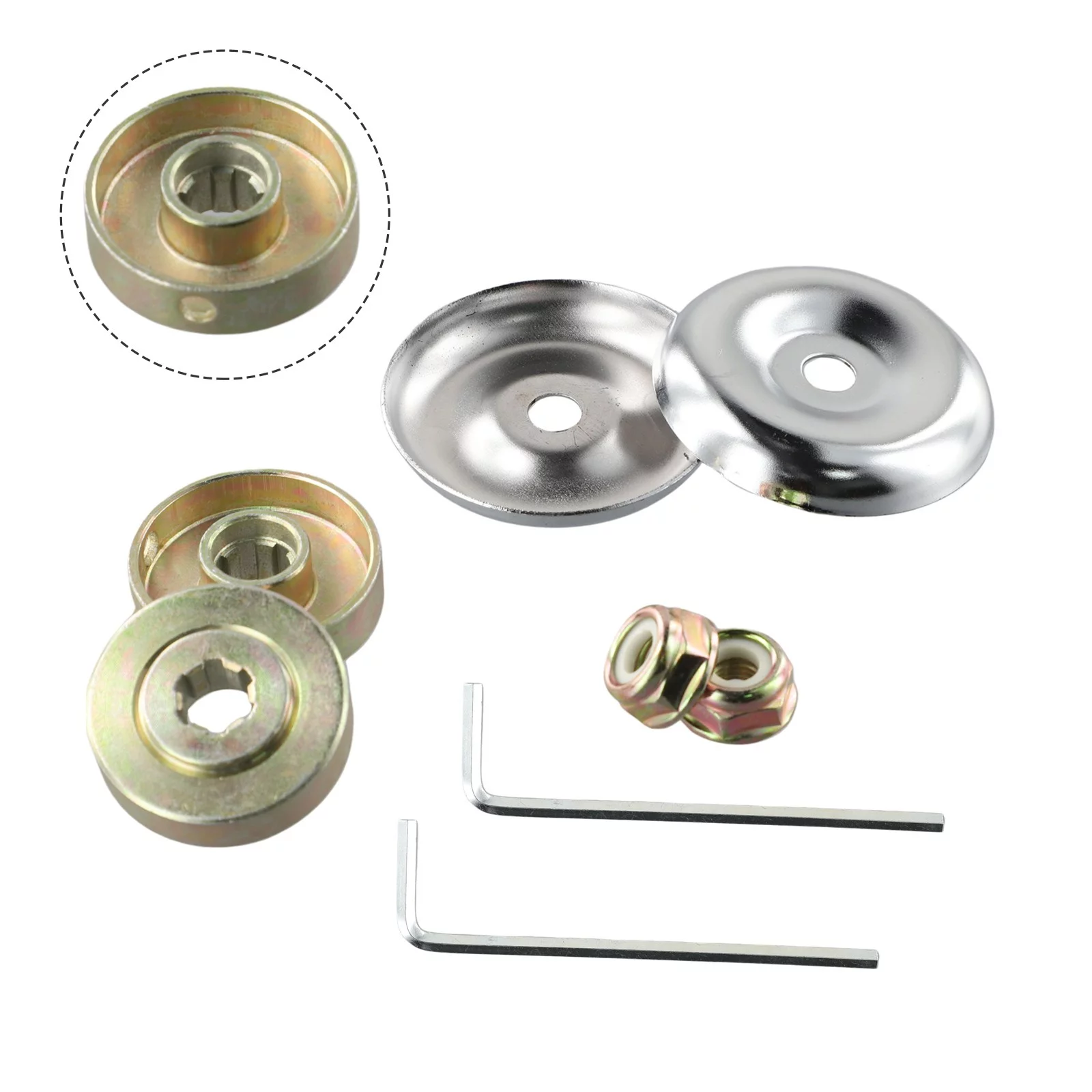 8Pcs/Set Strimmer Brush Cutter Gearbox Blade Nut Metal Replacement Fixing Kit