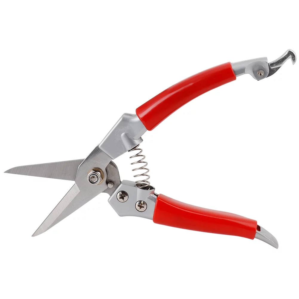 Garden Pruners, Gardening Shears Gardening Plant Pruning Scissors Red Handle Straight Pruning Shears Hand Pruner(Painting Process)