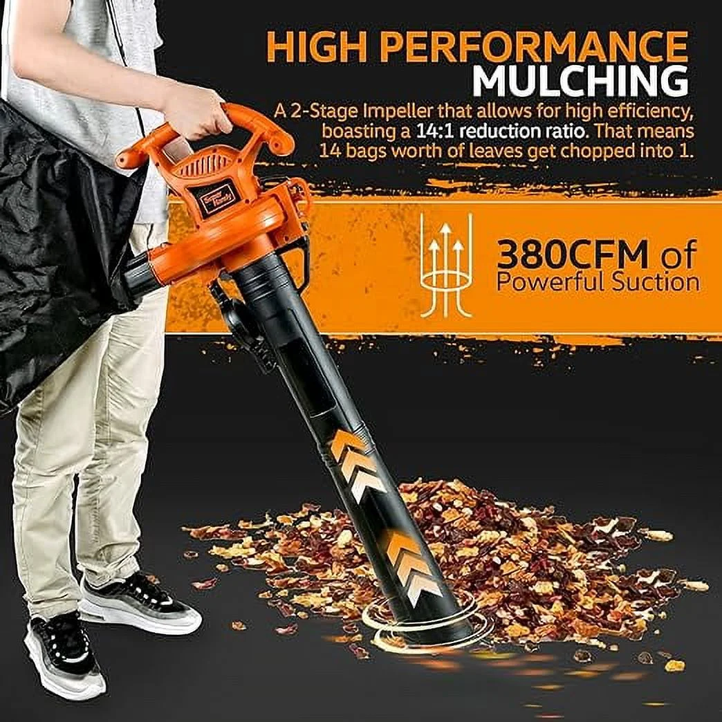 Pre-Owned SuperHandy 3 in 1 Leaf Blower, Vacuum and Mulcher Electric 120V - BLACK/ORANGE (Fair)