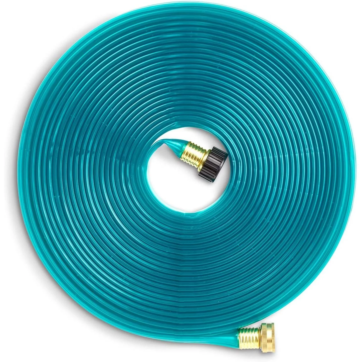 WJUN 2-Pack of 50 feet 2-in-1 Sprinkler/Soaking Hose, Green,