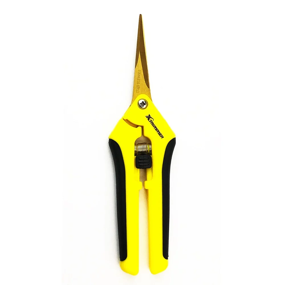 New Straight Blade Trimming Scissors Stainless Steel Gardening Plant Hemp Garden 2 Pack