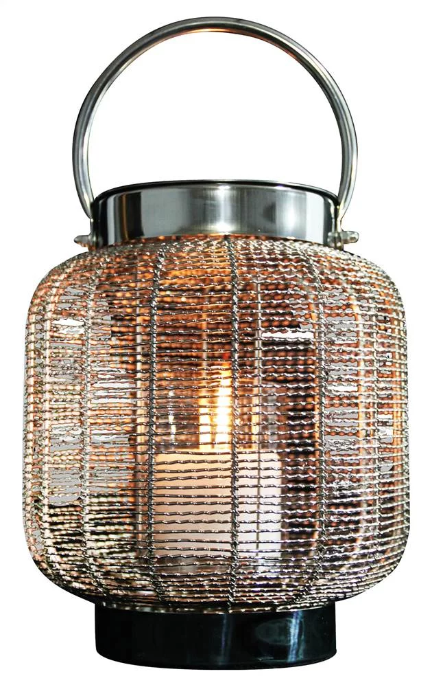 Anywhere Fireplace  2 in 1 Neptune Fireplace Lantern - Silver