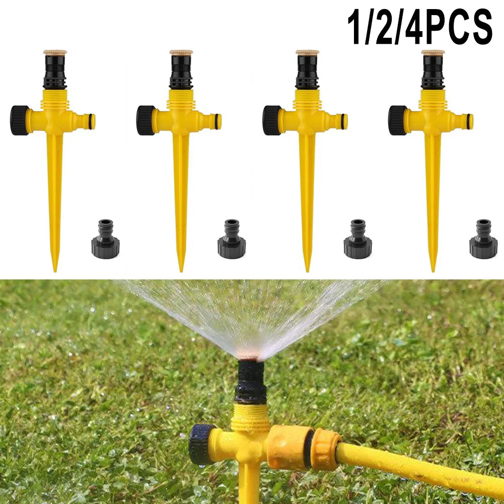 1/2/4 Pcs 360° Lawn Sprinkler System Automatic Grass Watering Spray Irrigation