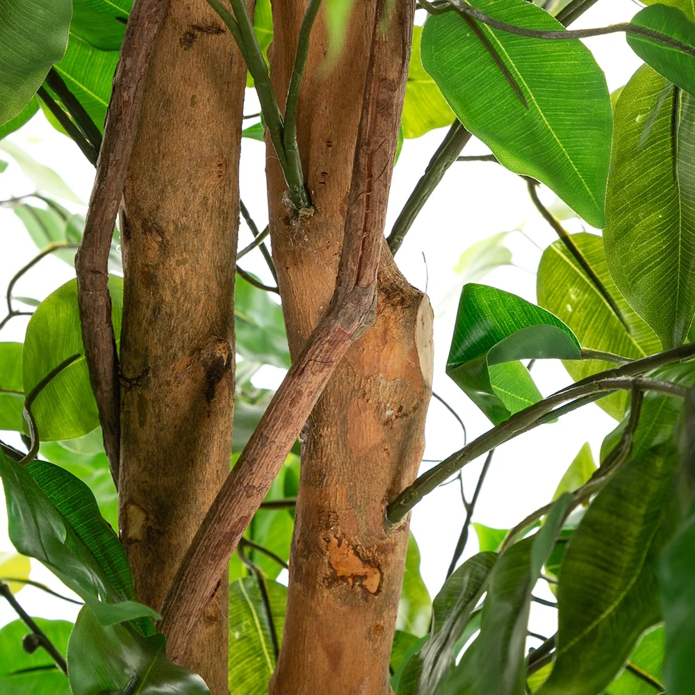 6FT Solid Wood 1260 Leaves Truncated Banyan Tree Simulation Tree Green