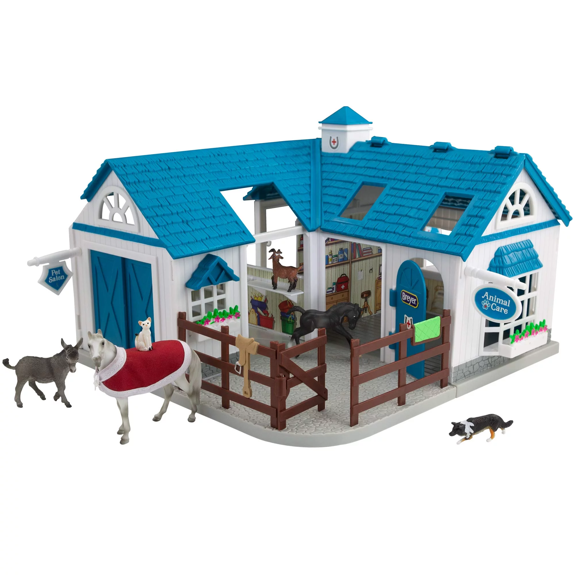 Breyer Stablemates Deluxe Animal Hospital Action Figure Set, 10 Pieces