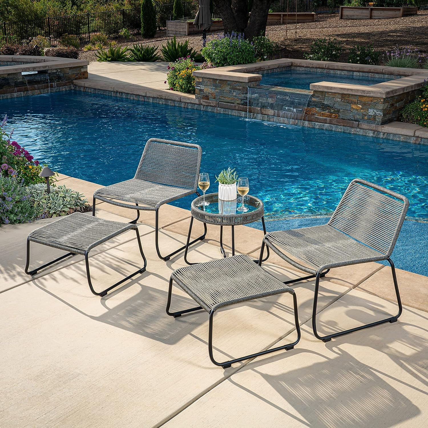 Lodi Hills 5 Piece Bistro Set - Patio Set
