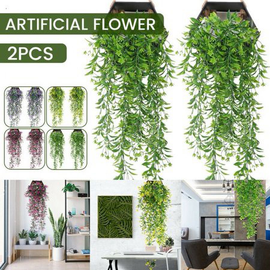 2X Artificial Ivy Flower Vine Garland Hanging Home Garden Trailing Basket Plant