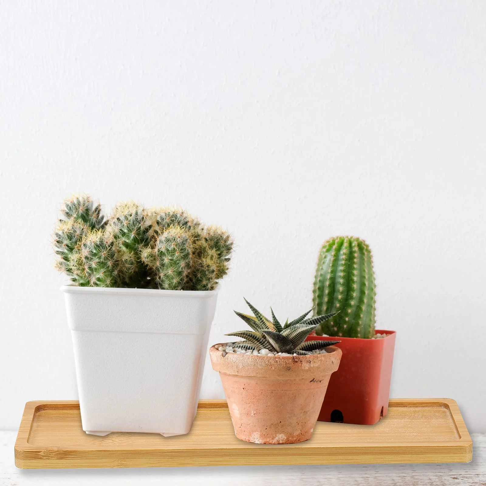 Uxcell Wood Saucer, 10.5 x 3 Inch Oval Mini Plant Tray Flower Pot Succulent Pot Tray