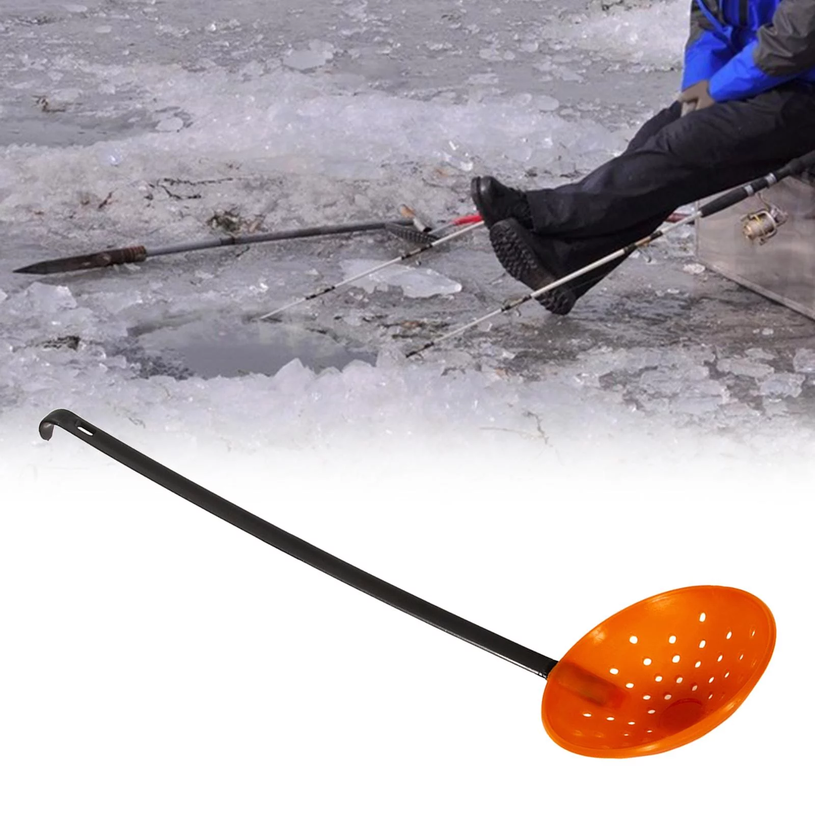 Lightweight Ice Fishing Scooper, Slush, design of hook Fishing red