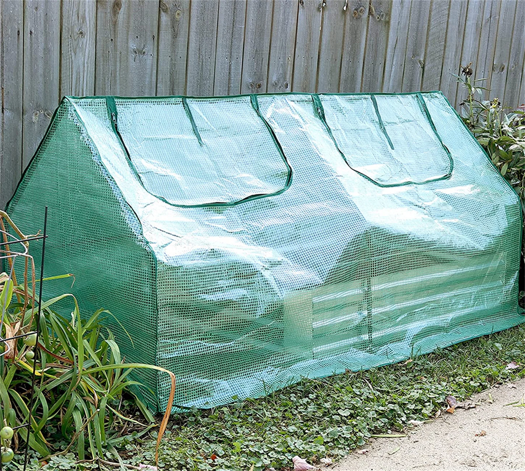 Mini Cloche Greenhouse with Zipper Doors