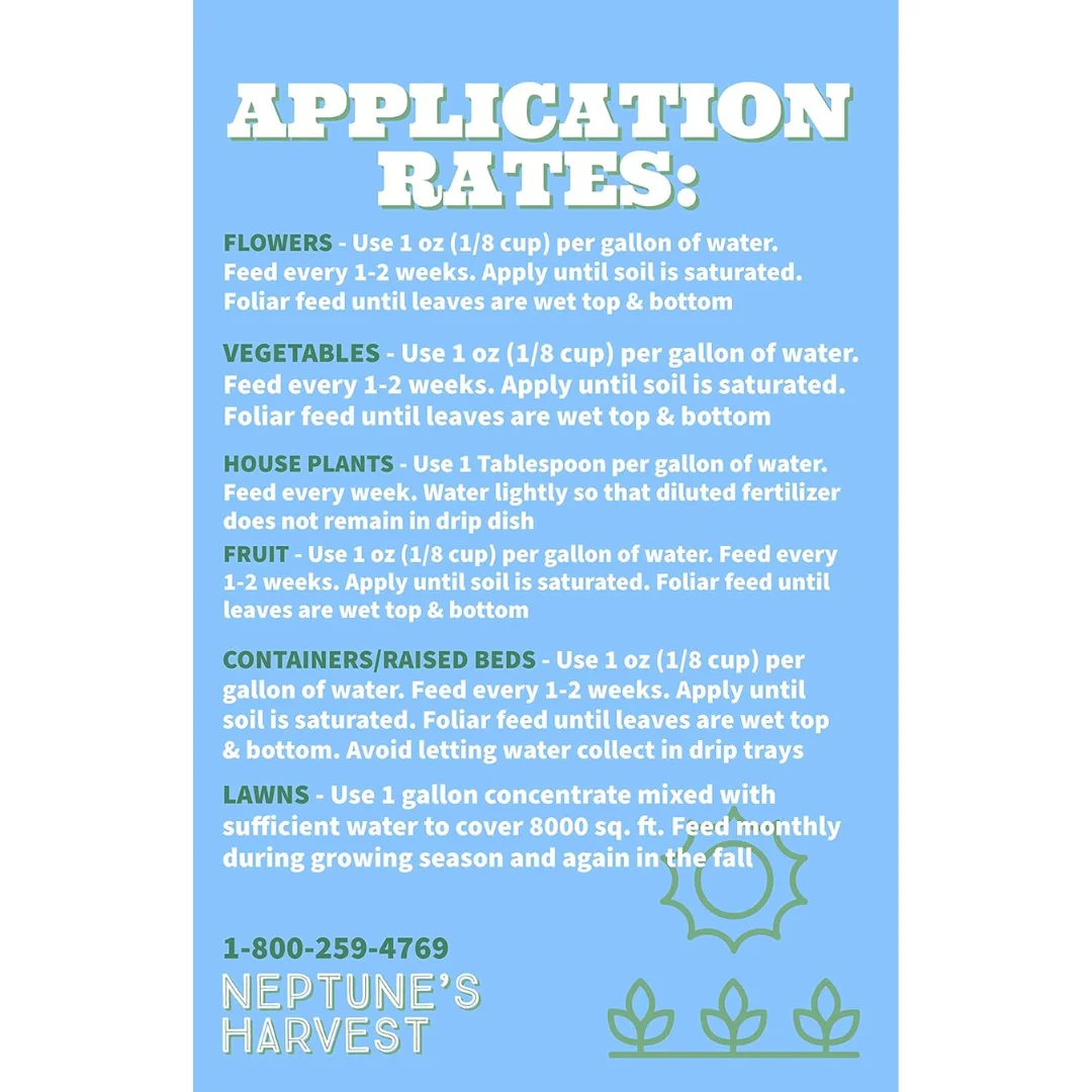 Neptune's Harvest Organic 2-3-1 Fish and Seaweed Fertilizer, 1 Gallon