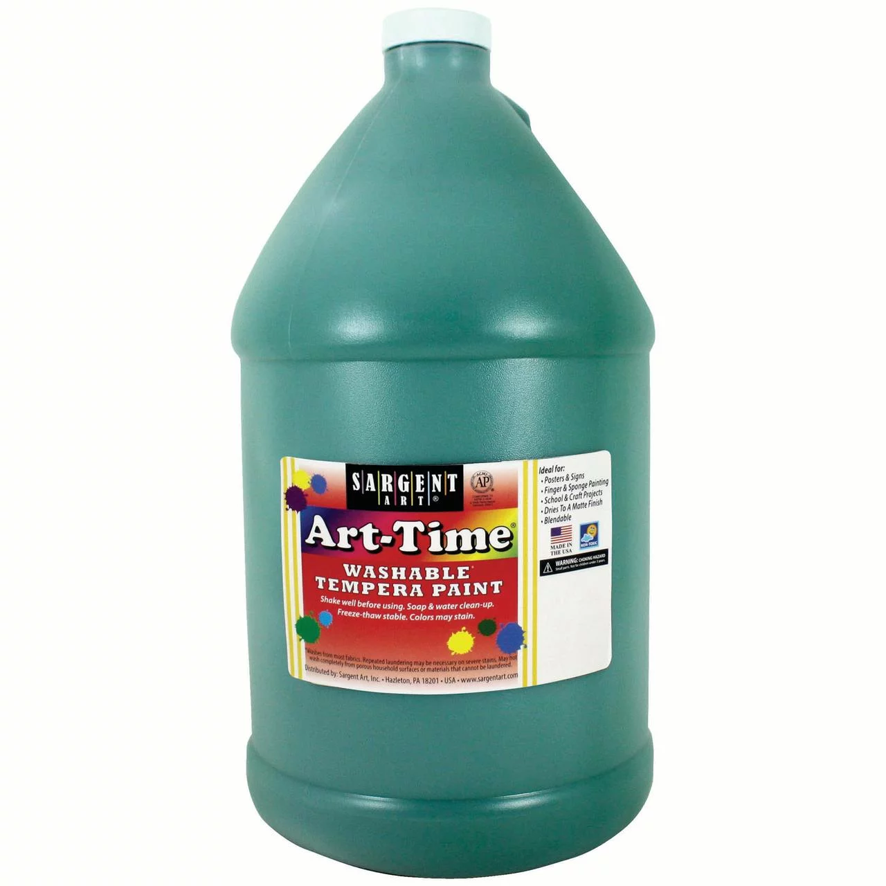 Art-Time® Washable Tempera Paint, Green - Gallon