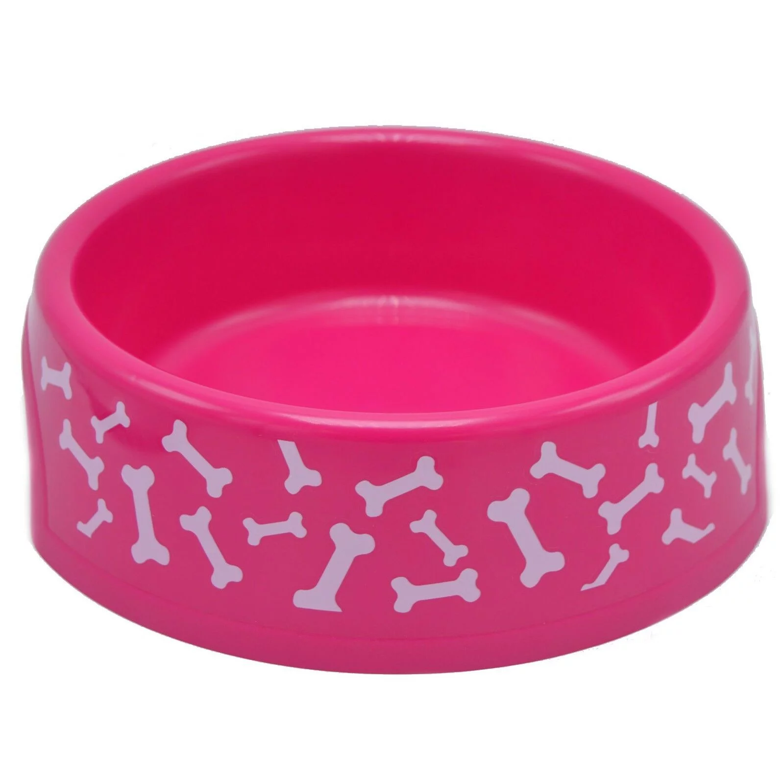 Pet Dog Cat Food Feeding Water Dish Plastic Plate Bowl with Bones 2 Qt (2.89 L)