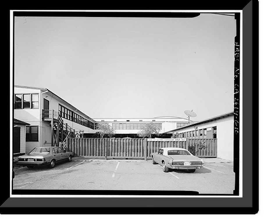 Historic Framed Print, Oakland Naval Supply Center, Gymnasium-Cafeteria-Theater, East K Street between Eleventh & Twelfth Streets, Oakland, Alameda County, CA - 10, 17-7/8