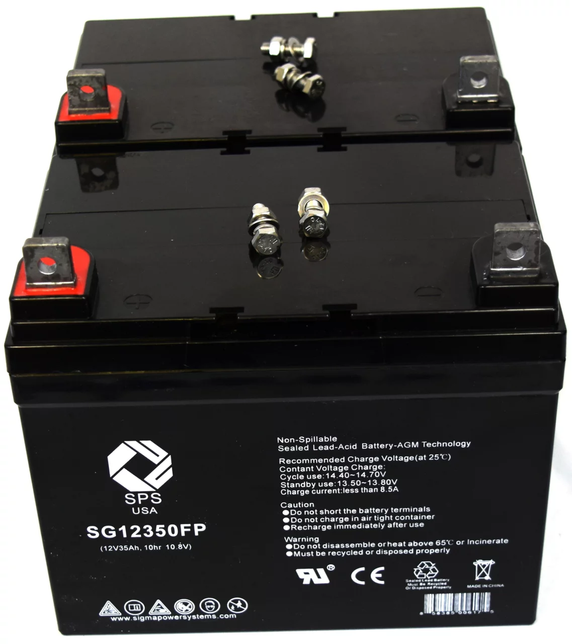SPS Brand 12V 35Ah Replacement battery (SG12350) for Lawn Mower Grass Hopper 900 SERIES ( 2 PACK)