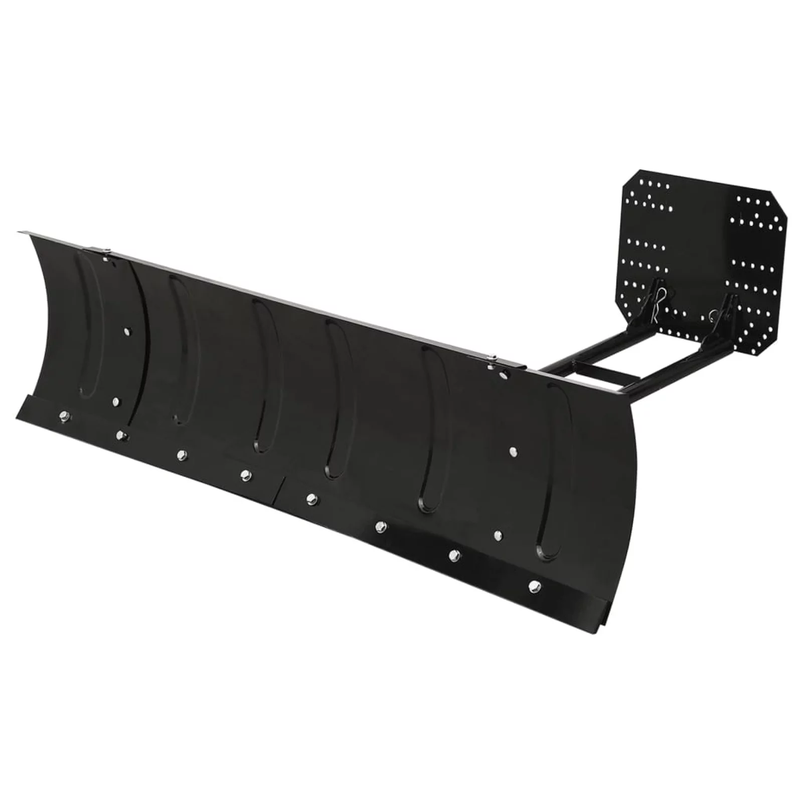 Dcenta Snow Plough Angles Adjustable Powder-Coated Steel Snow Pusher Black for ATV, Driveways, Sidewalks, and Pathways Snow Shovel
