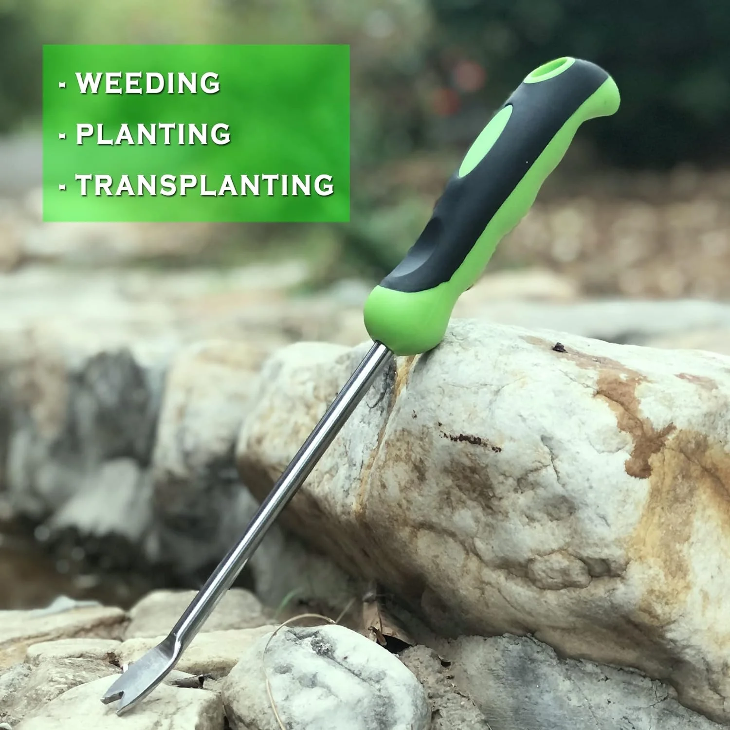 Efficient 16-Inch V-Type Weed Puller - Premium Gardening Hand Tool for Uprooting Weeds  Easy Weed Remover for Yard with Extended Solid Wood Handle - Essential Weeding Artifact