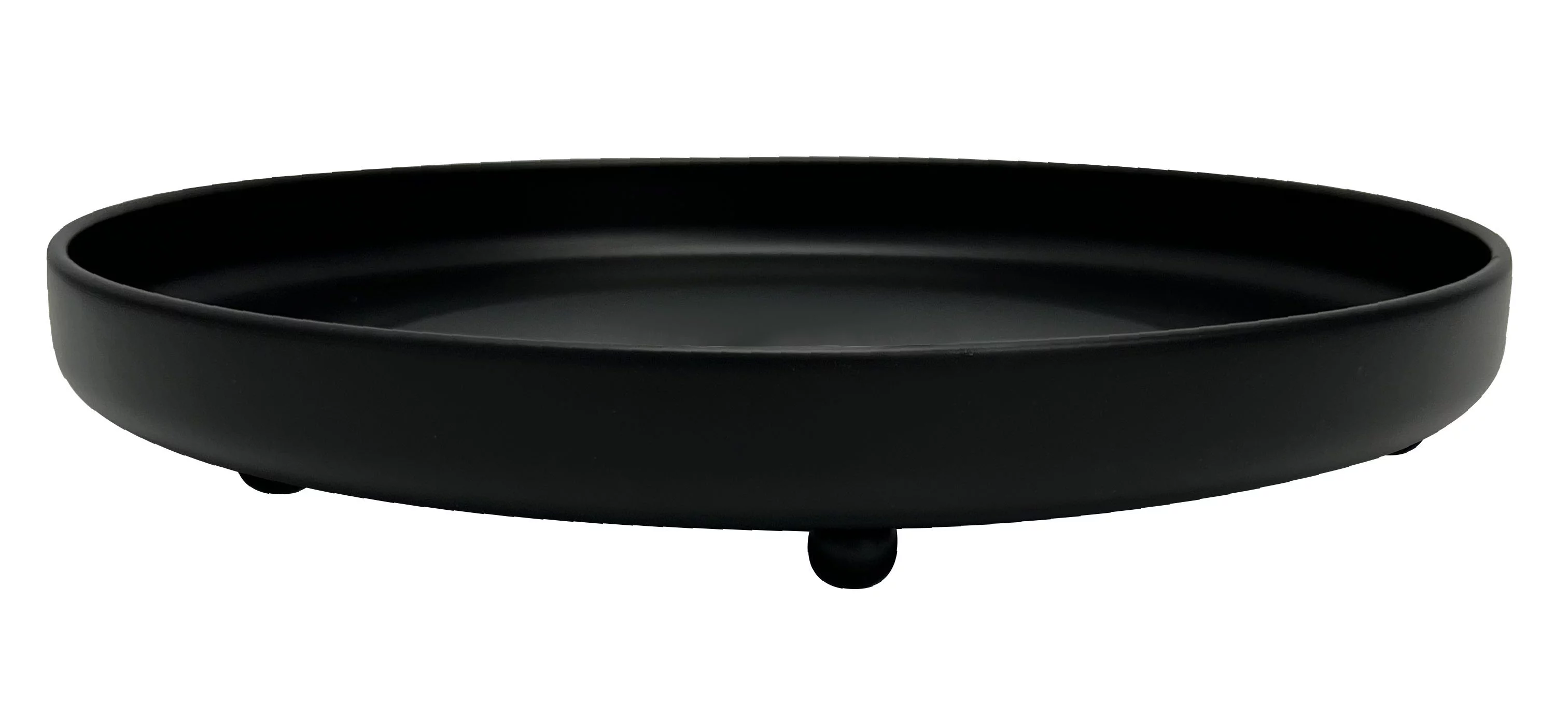 Better Homes & Garden Metal Black Saucer 10in