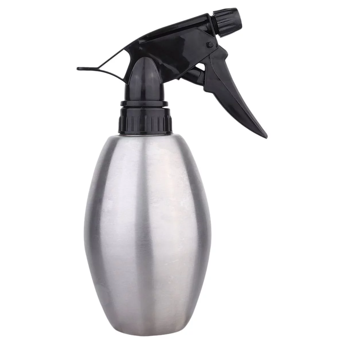 Gongxipen 1PC 310ml Black Nozzle Stainless Steel Watering Bottle Small Sprayer Green Plant Watering Can Water Sprinkler Garden Tool (Olive Shape)