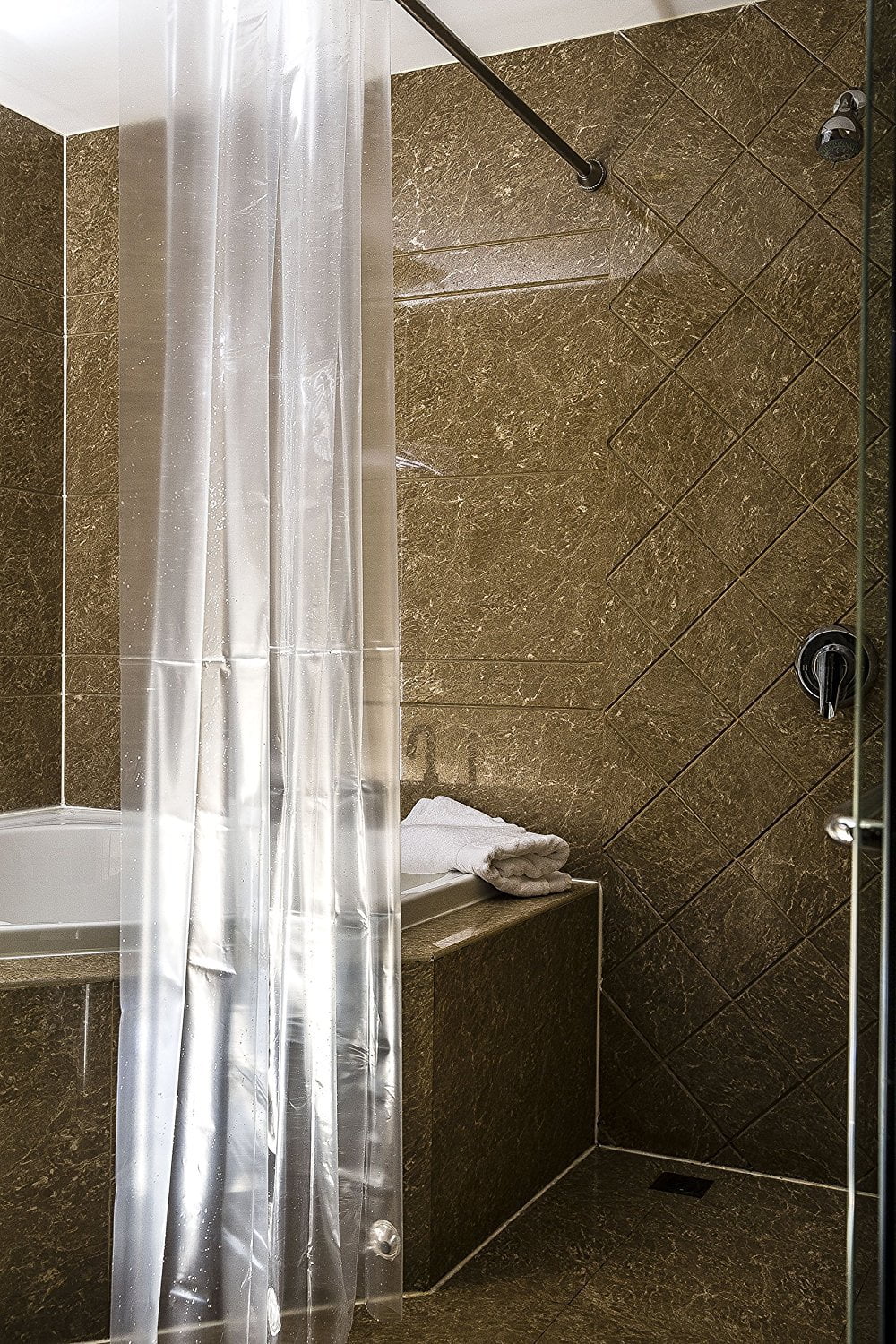 INTSUPERMAI Bathroom Shower Curtain Eco-Friendly PEVA Water and Mildew Resistant Clear 72*72