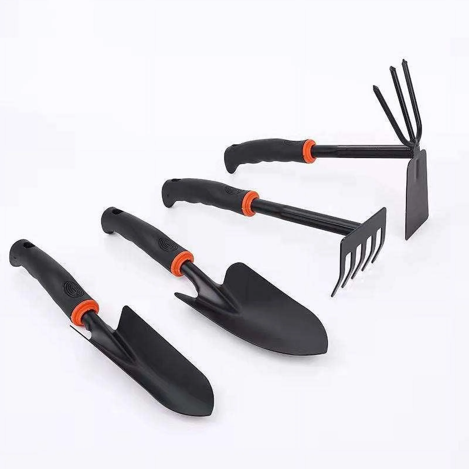 XILONG Gardening tools black plastic handle spray plastic two-headed hoe dual-use hoe five-tooth rake shovel outdoor hoe flower shovel
