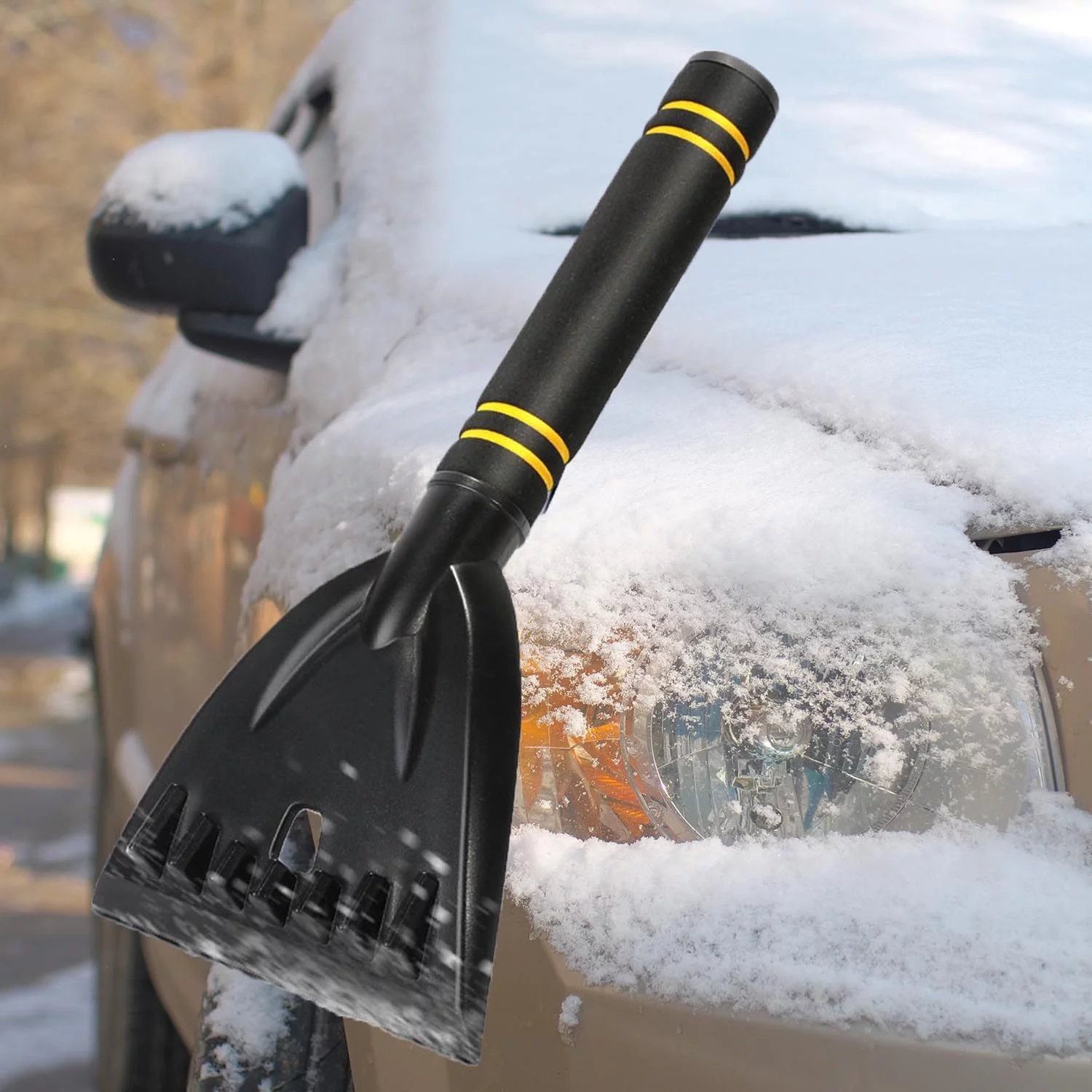 Winter Sweeper Auto Defrosting Snow Shovel Window Cleaning Tool Ice Scraper Deicing Brush