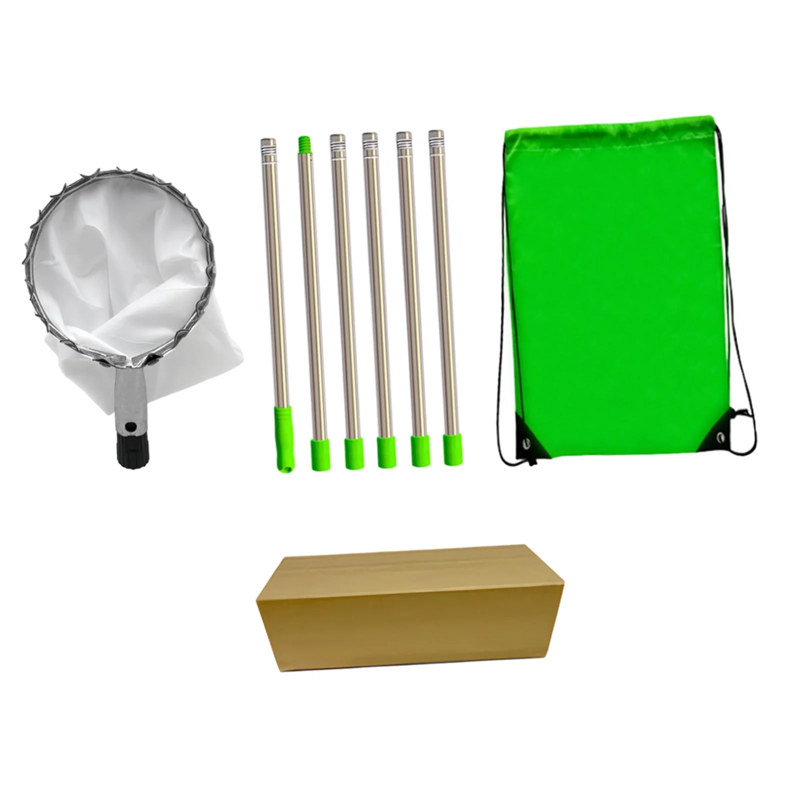 SunniMix Fruit Picker Fruit Picker Harvester Tree Picker Garden Tools Fruit Grabber Basket Fruits Catcher for Pear Agricultural Garden 2.4 Meter