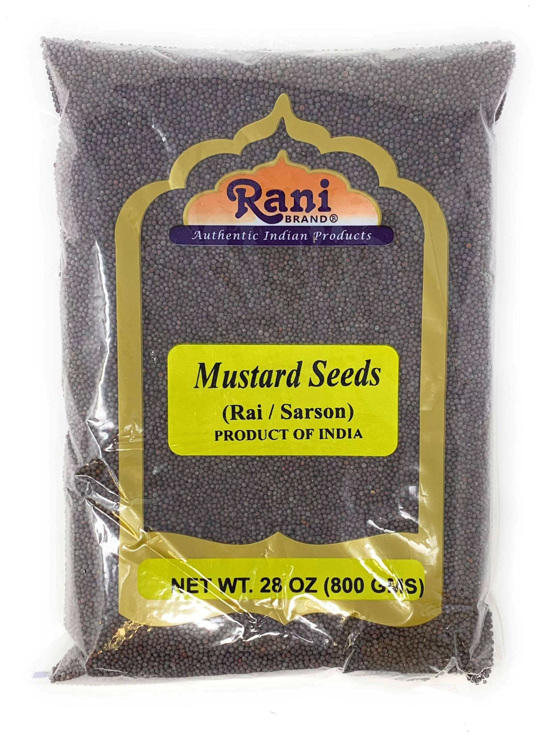 Rani Black Mustard Seeds Whole Spice (Kali Rai) 28oz (800g) All Natural ~ Gluten Friendly | NON-GMO | Vegan | Indian Origin