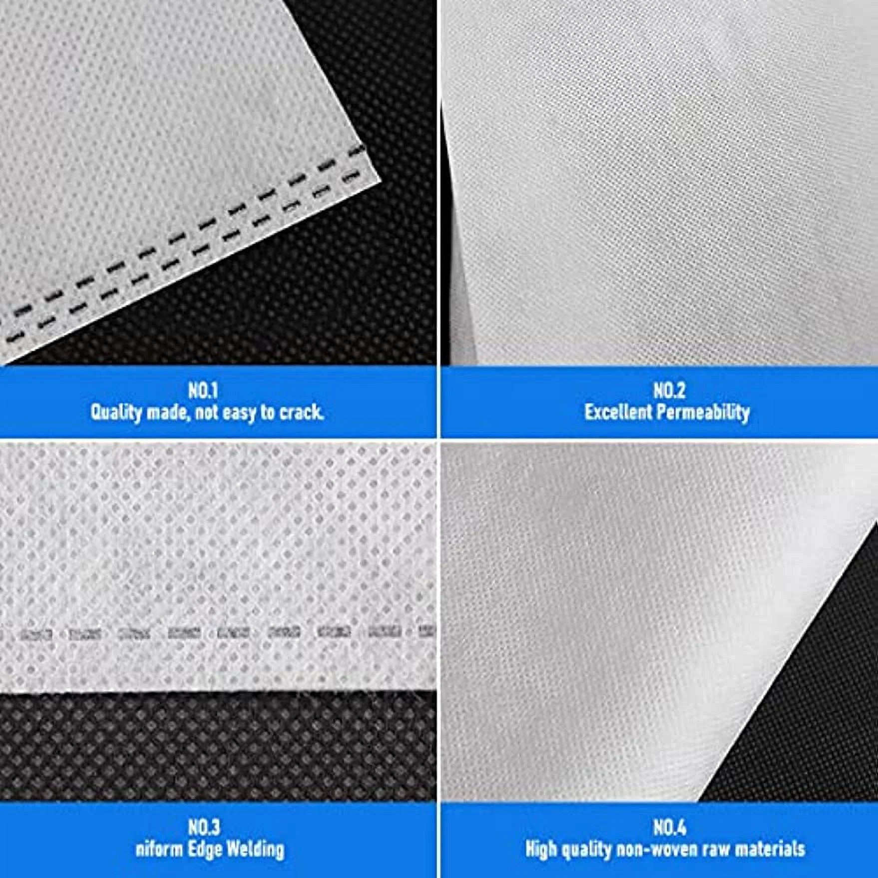 Seedling Plant Grow Bags, Biodegradable Non-Woven Nursery Fabric Seeding Starting Fiber Soil Transplant Pouches, Home Garden Supply - 12 x15 cm (Pack of 100 Pcs)