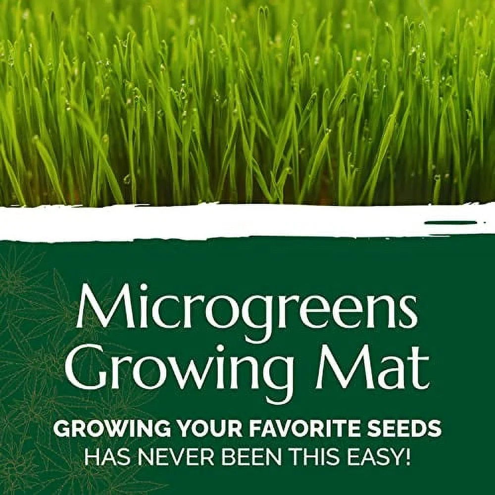Chanvra Grow Microgreens Growing Mat, Natural Hemp Mats for Growing Sprouting Kits, Hydroponic Hemp Pads, Hemp Grow Mat for Wheatgrass, Sunflower & More, Microgreen Mat, 10x20