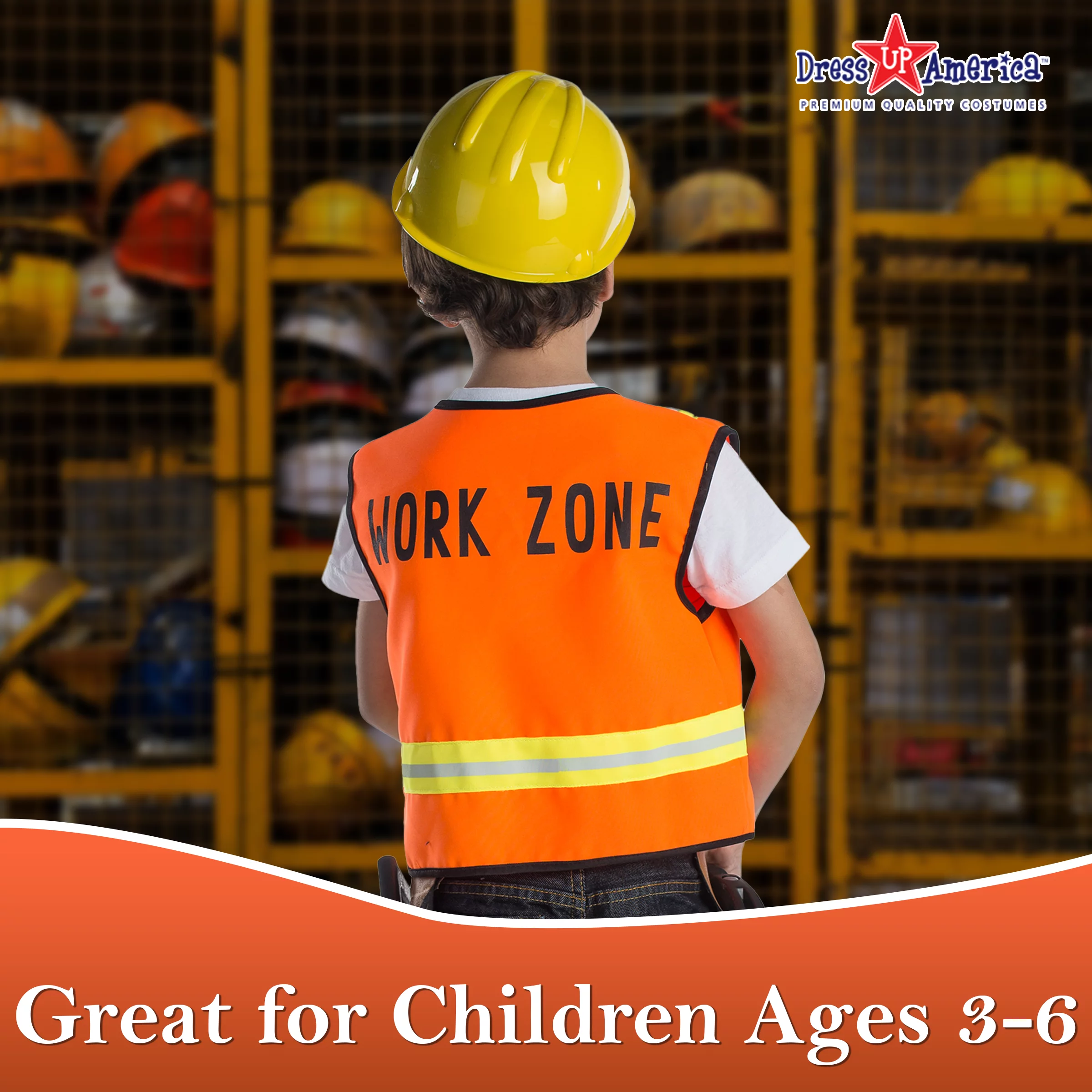 Dress-Up-America Dress-Up Costumes - Kids Pretend Play Sets - Construction