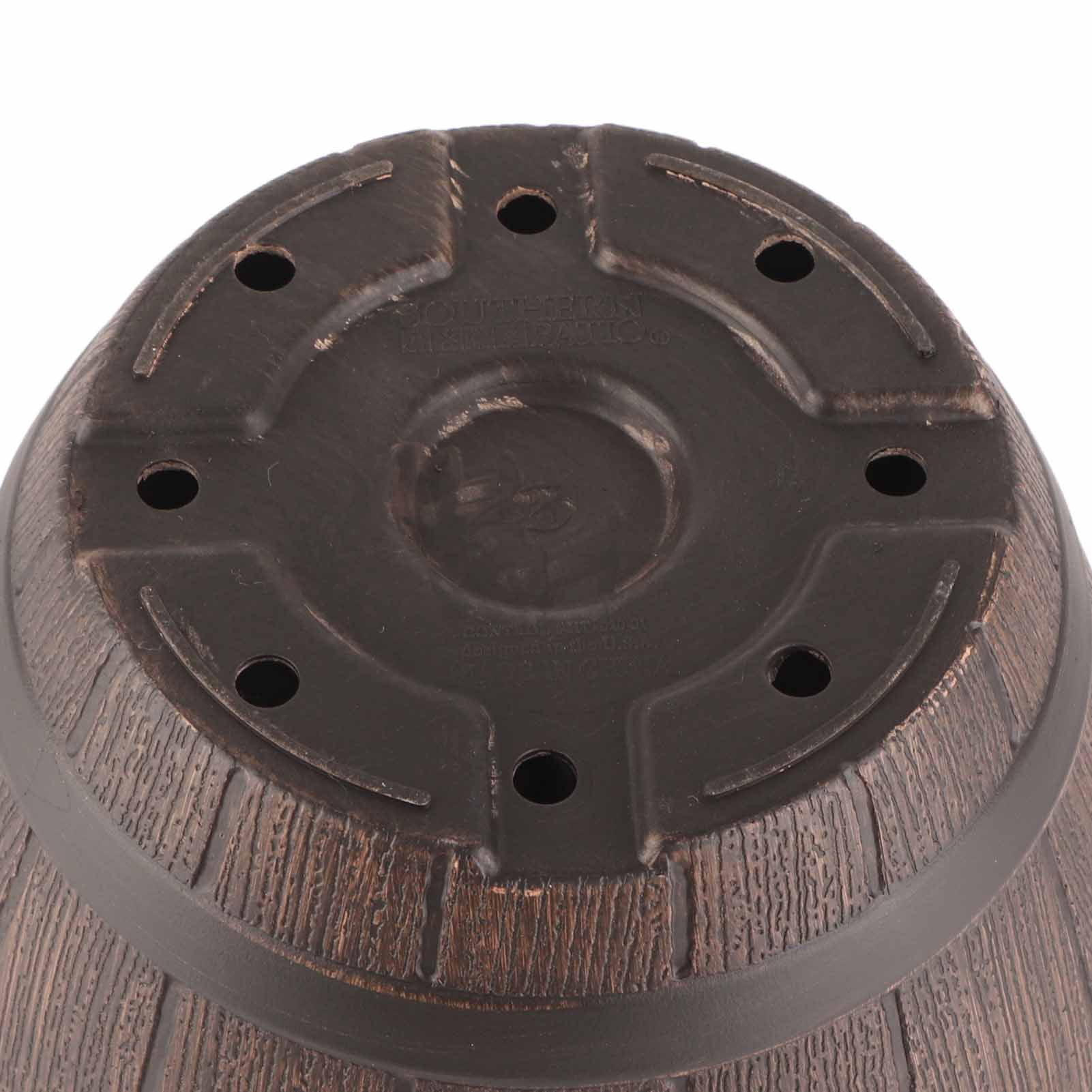 Verdant Touch Planting Barrel Imitation Wooden Barrel PP Resin Flower Pot Imitated Wood Planting Barrel