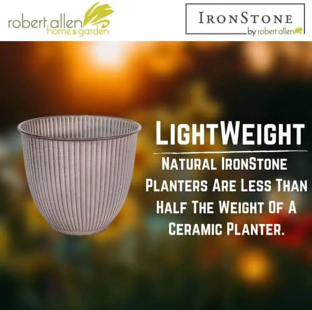 Robert Allen Natural Ironstone Planter - Archer (Latte -14