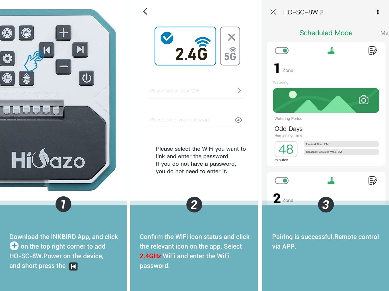 Lawn Irrigation System Watering Timer Controller Garden WiFi Sprinkler Control