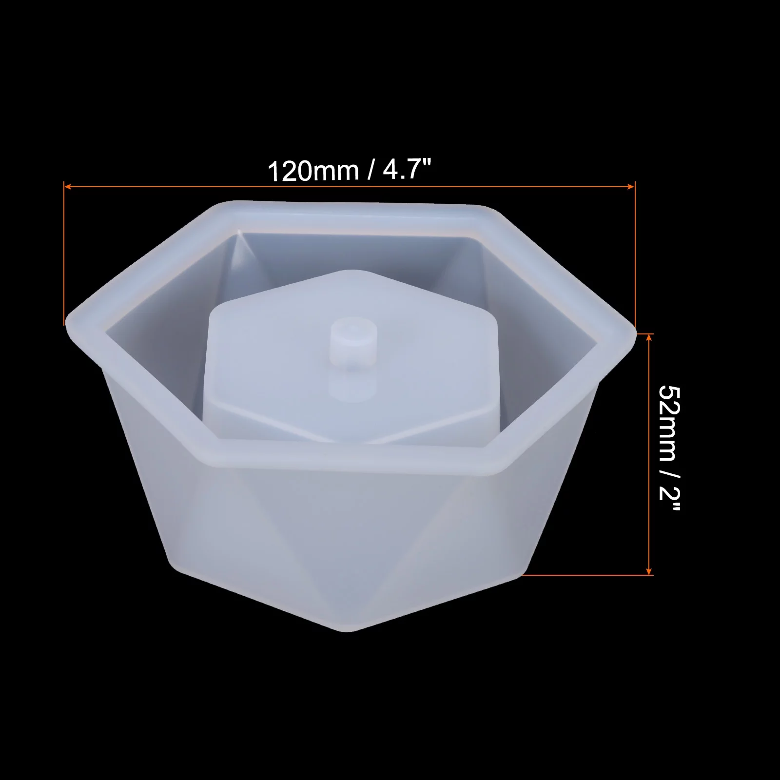 Uxcell Silicone Planter Mold, Hexagon Succulent Plants Mold for Garden Decor, White