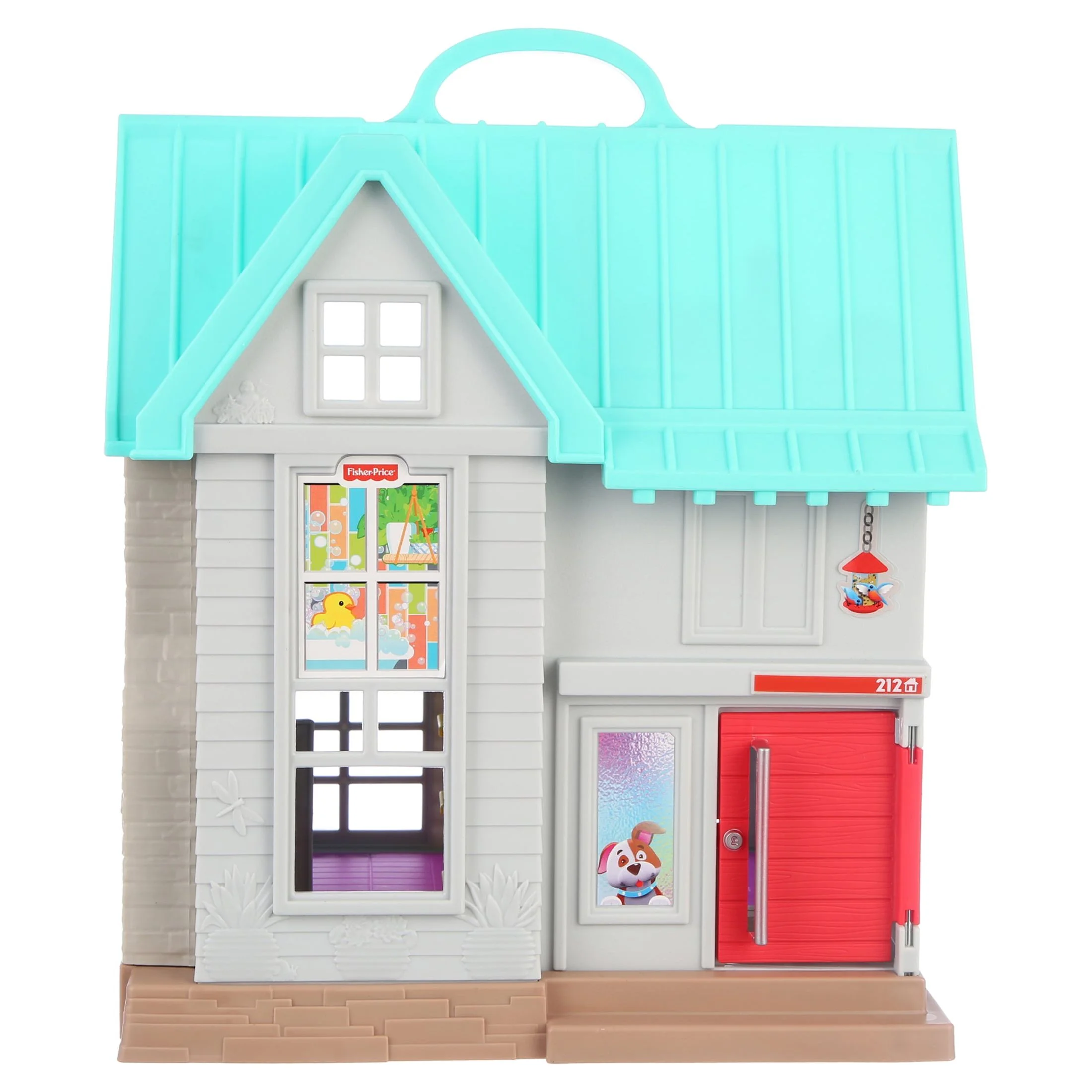 Fisher-Price Little People Toddler Playhouse, Big Helpers Home Electronic Playset, 7 Play Pieces