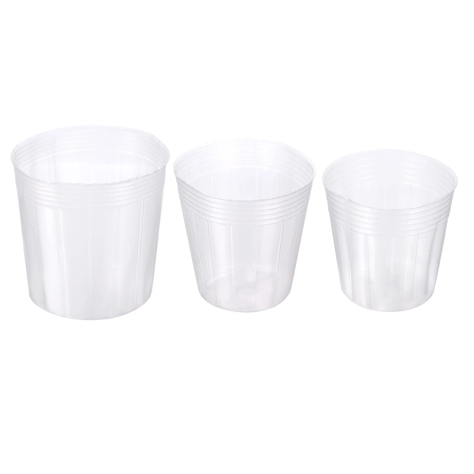Uxcell 3'' 3.8'' 5'' Plastic Plant Nursery Pot Label Starting Container, Clear 36 Pack