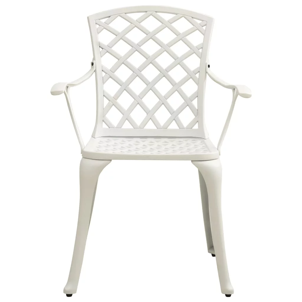 OWSOO 3 Piece Bistro Set Cast Aluminum White