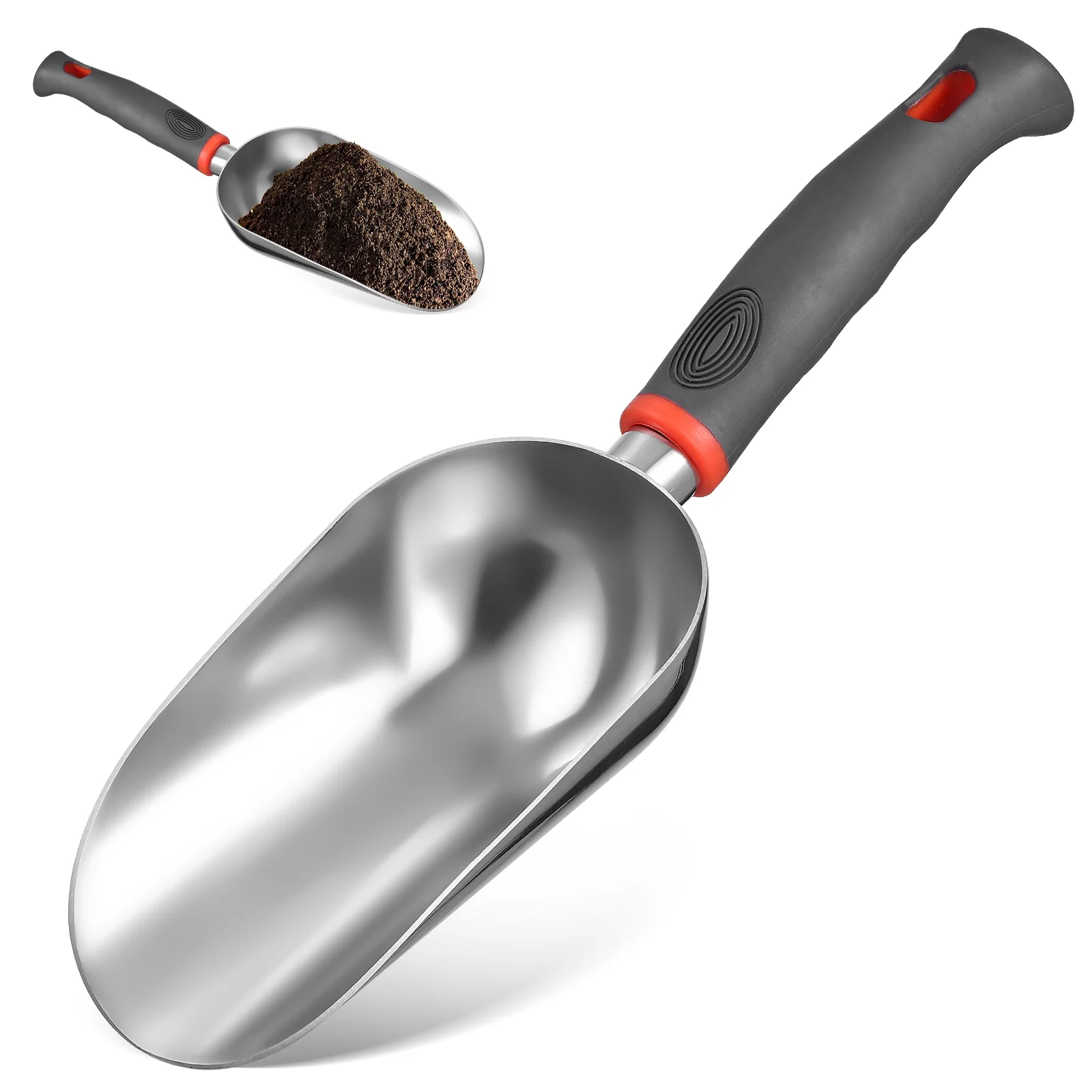 Qumonin Soil Scoop Ice Scoop Garden Shovel Metal Ice Scoop Hand Shovel Garden Shovel Ice Scoop For Freezer