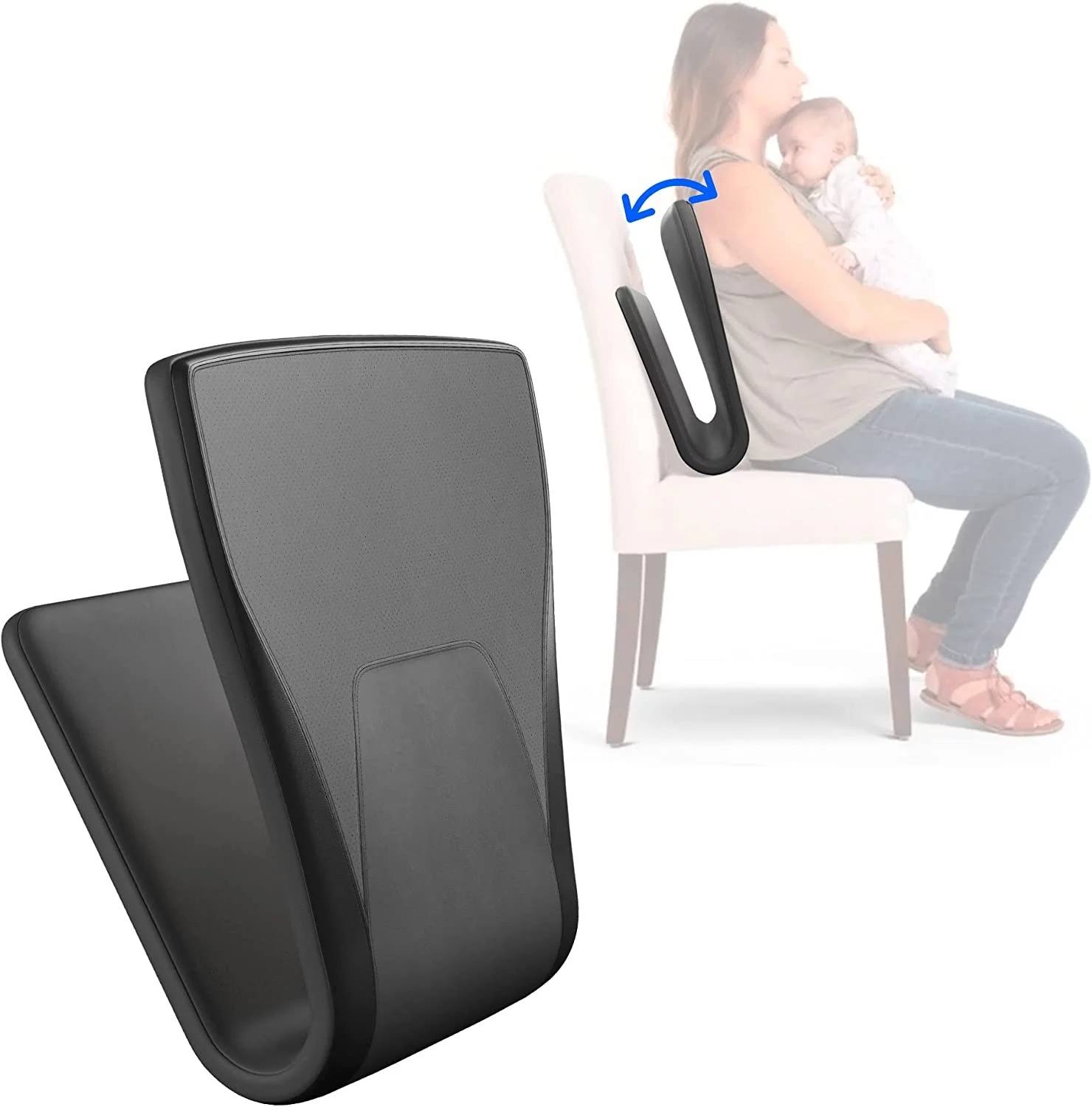 Portable Rocking-Chair - Ideal for Nursery   Home-Office-Chair-Outdoor-Use  Travel for Moms  Dads  Seniors - Replaces  for Glider - Baby Registry-Shower Gift | Carbon