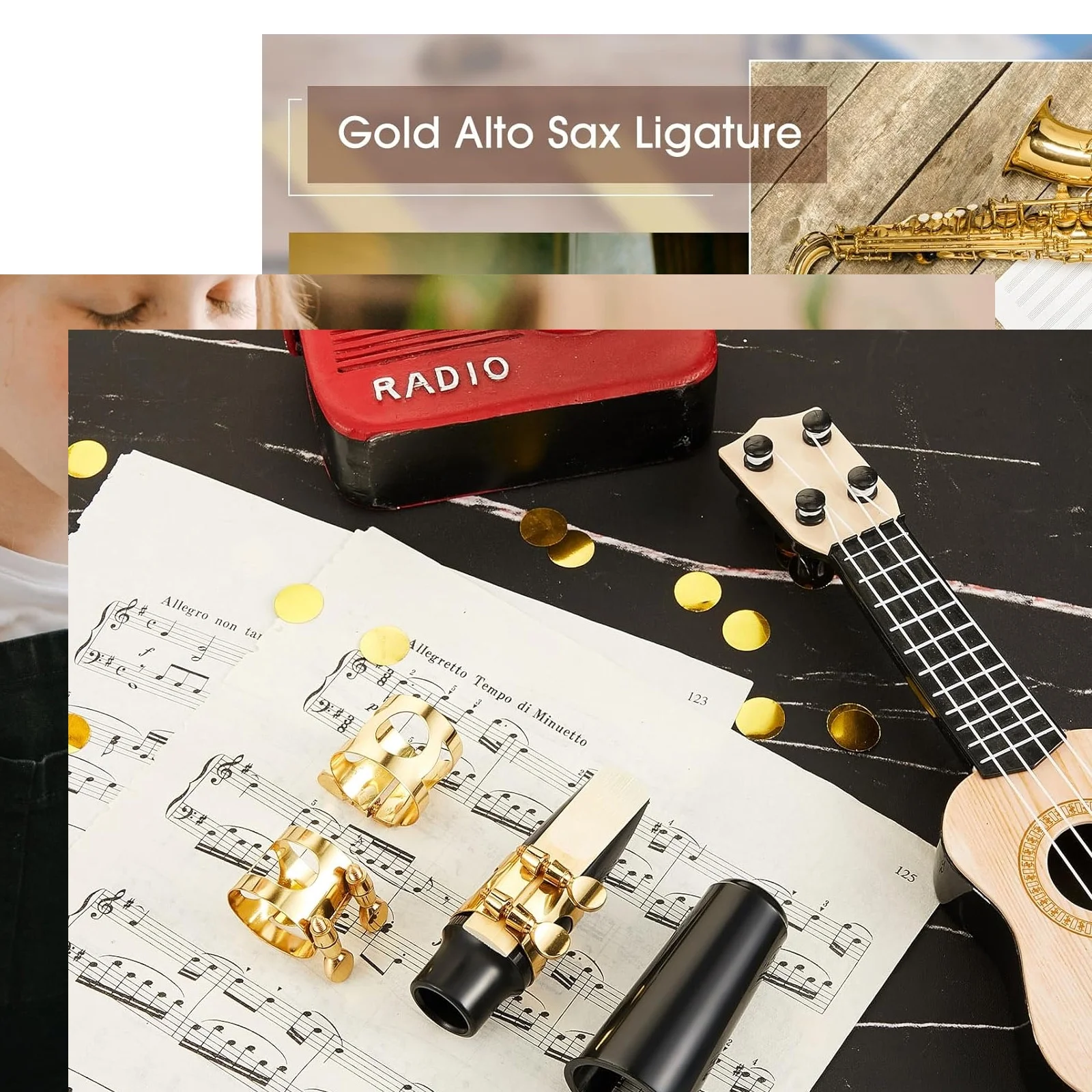 Clamping stirrup,Adjustable Screw Alto Sax Adjustable Screw Alto Sax Huiop Clamp Alto Rusuo