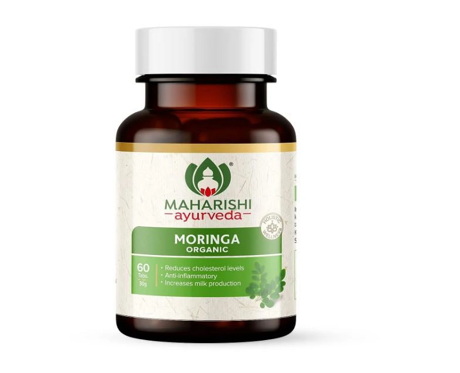 PACK OF 2 X Maharishi Ayurveda Organic Moringa 60 Tablets Pack Each | FREE SHIPP