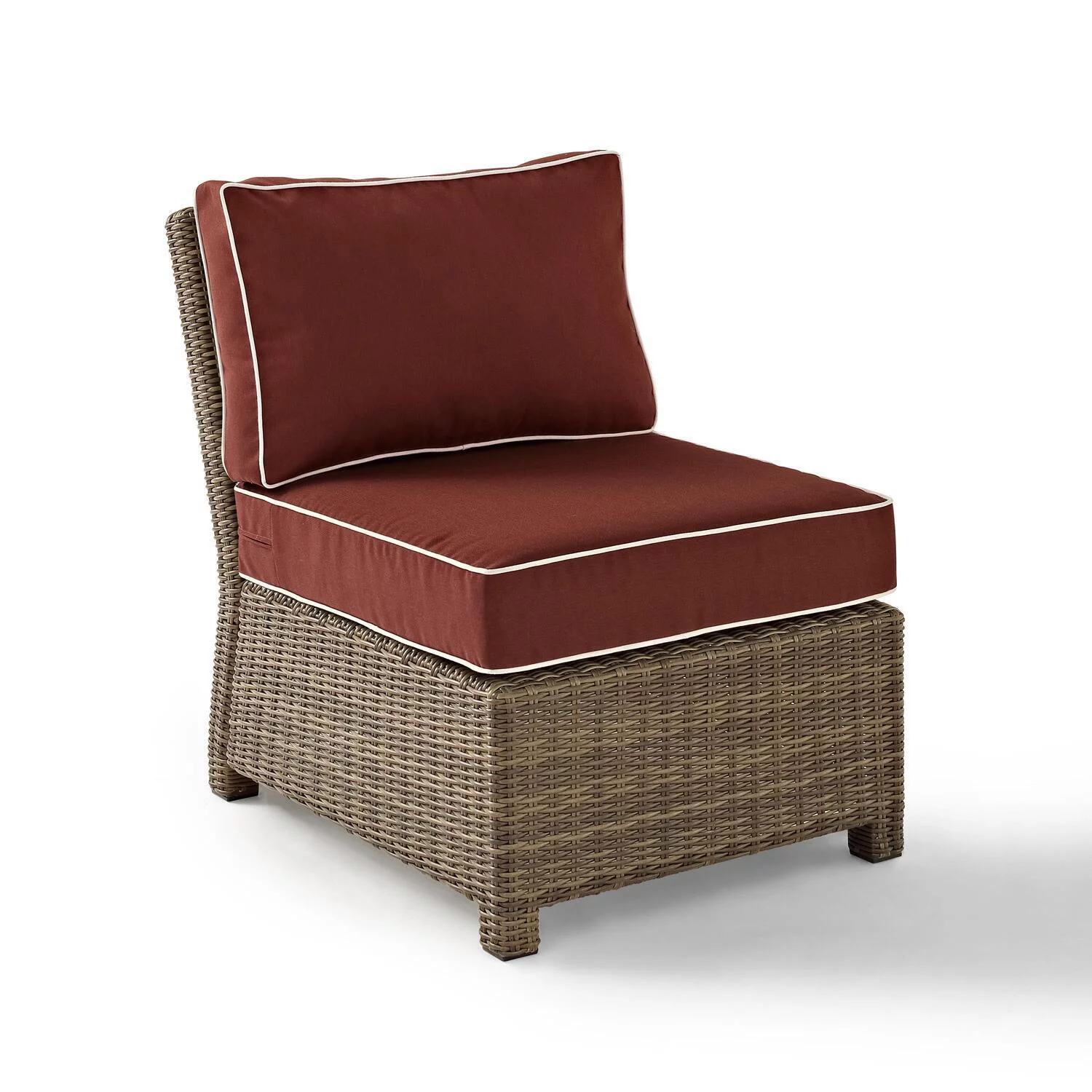 Maykoosh Sophisticated Simplicity Outdoor Wicker Sectional Center Chair Sangria/Weathered Brown