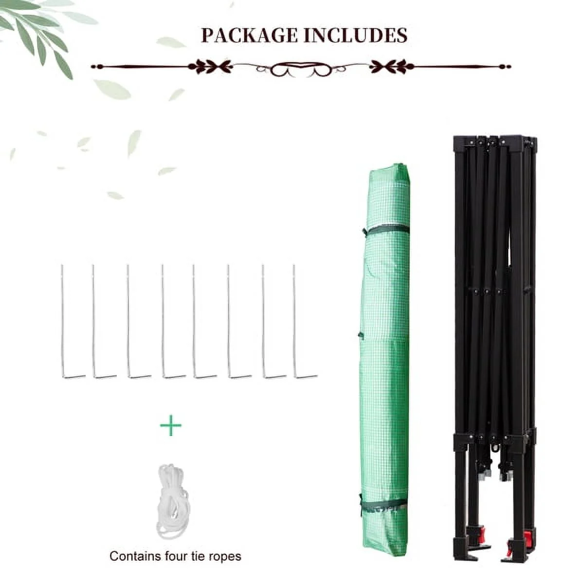 8*6ft Plastic Sprayed Iron Pipe PE Mesh Foldable Greenhouse Shed Green