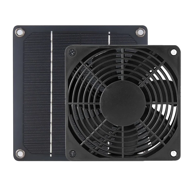 10W 12V Solar Exhaust Fan 6 Inch Mini Ventilator Solar Panel Powered Fan Air Extractor  Dog Chicken House RV Greenhouse Fan