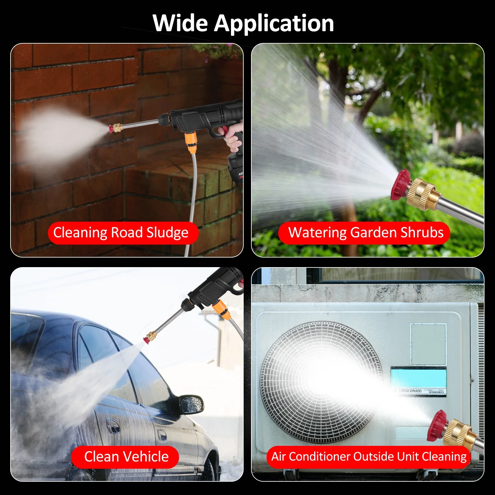 Car wash sprinkler,Portable Pressure 21v Battery Car 21v Battery With 5m Water Car Car Pressure 21v Car Sprinkler Tools Sprinkler Tools With