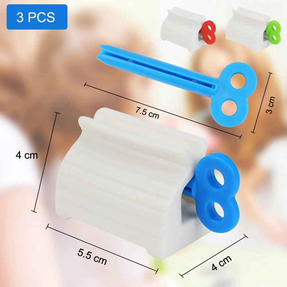 Toothpaste Squeezer, Toothpaste Dispenser, Tube Extractor, Toothpaste Squeezer, Toothpaste Pusher, Rolling Toothpaste Squeezer for Toothpaste, Hand Cream or Mustard Pack of 3