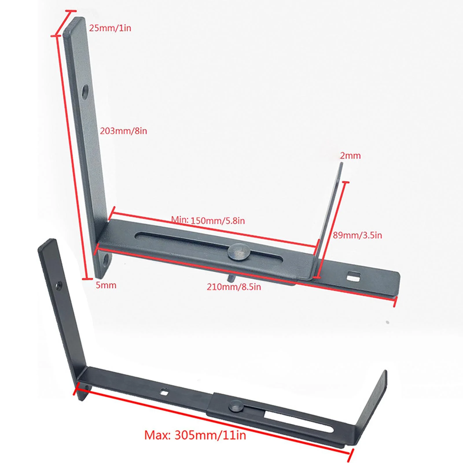 oshhnii Planter Box Bracket Flower Box Holder Wall Mount 8 to 12 inch Flower Pot Bracket