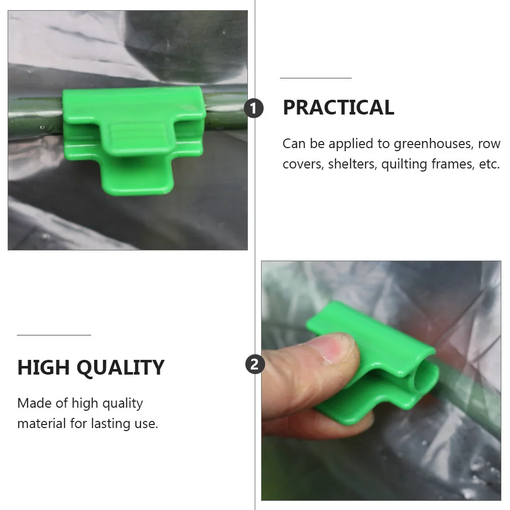 24 Pcs Plastic Greenhouse Clamps Film Buckle Clamps Plastic Pipe Clamps