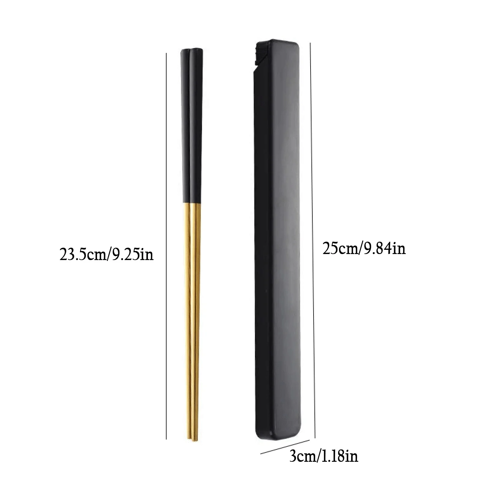 TIIFSWHS Household 304 Creative Net Red Stainless Steel Square Chopsticks Student Travel Creative Portable Single And Double Chopsticks Box round Dining Set for 8 Modern Dinner